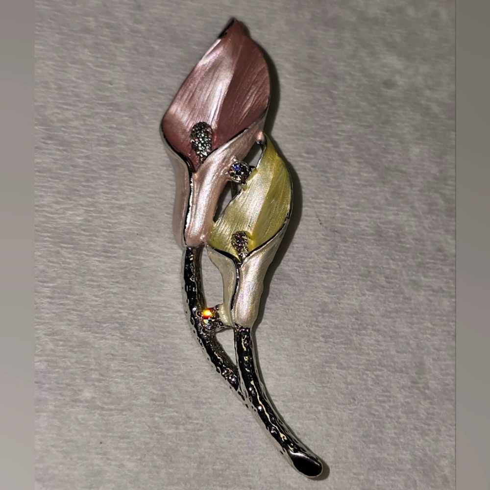 Pink n Yellow  Cala Lilly Brooch